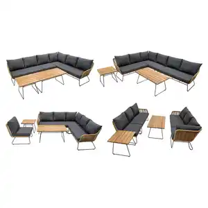 bellavista® Coffee-Lounge-Set 'Montreux' braun/grau 6-teilig