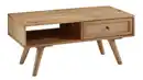Bild 1 von Couchtisch mit Schublade Mango massiv - Rattan 90 x 40 cm - RIKARD