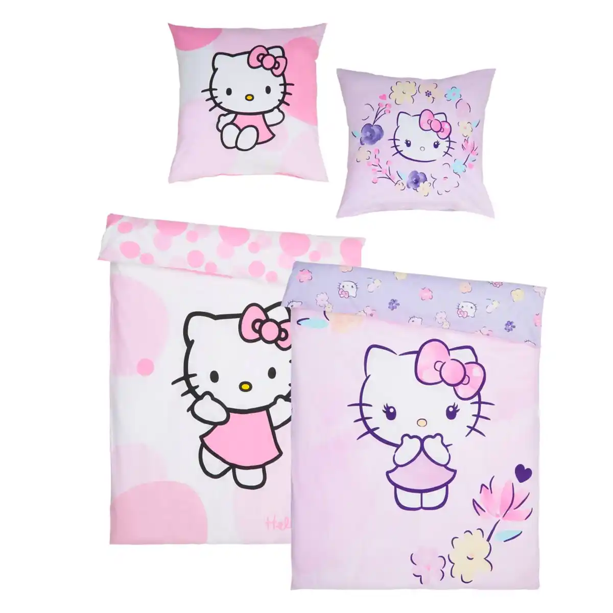 Bild 1 von Wende-Bettwäsche-Set »Hello Kitty«, 2-teilig