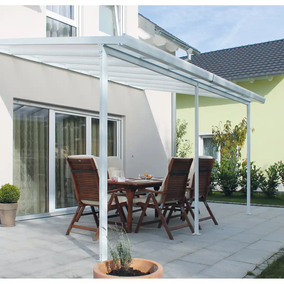 Bild 1 von Gutta Terrassenüberdachung 'Typ C' 546 x 306 cm weiß