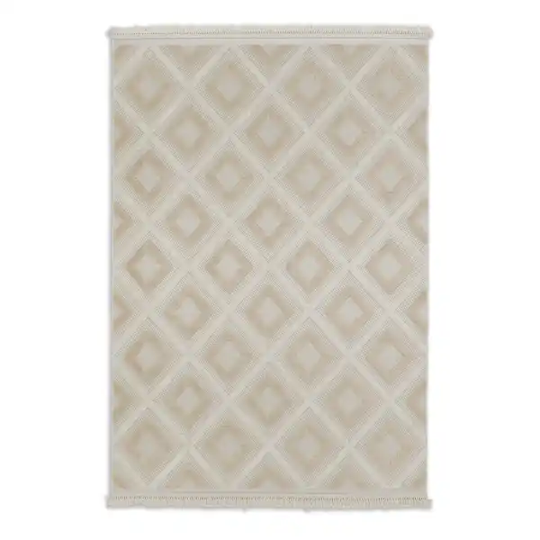 Bild 1 von Schöner Wohnen Kollektion In-& Outdoor-Teppich 'Summer' beige Quadrate 80 x 150 cm