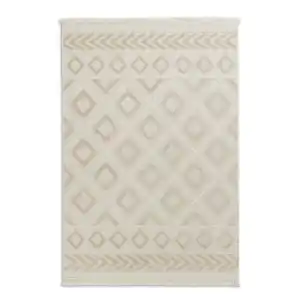 Schöner Wohnen Kollektion In-& Outdoor-Teppich 'Summer' beige Quadrate 80 x 150 cm