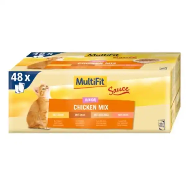 Bild 1 von MultiFit Junior Sauce Chicken Mix Multipack 48x100 g