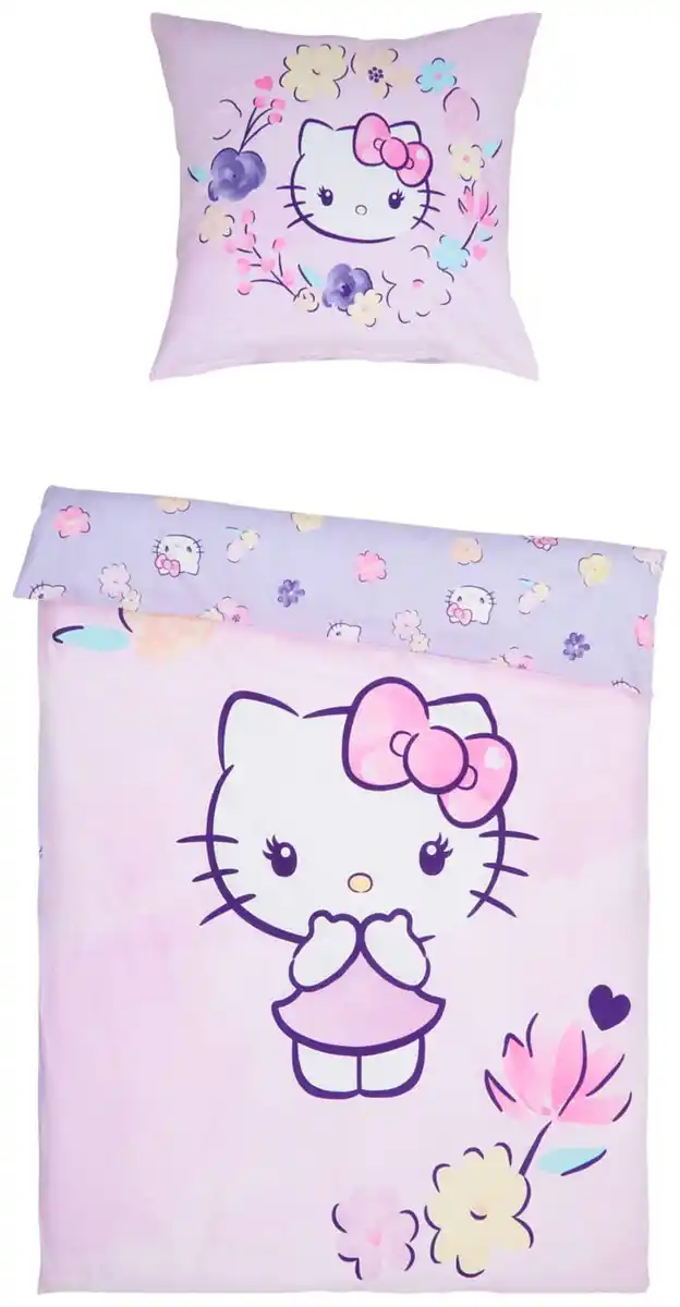 Bild 2 von Wende-Bettwäsche-Set »Hello Kitty«, 2-teilig