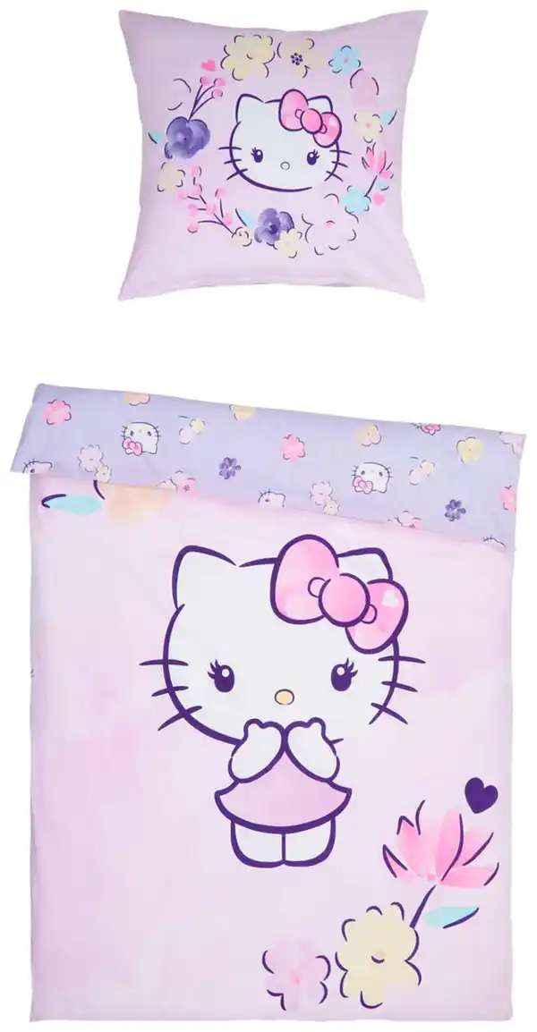 Bild 2 von Wende-Bettwäsche-Set »Hello Kitty«, 2-teilig