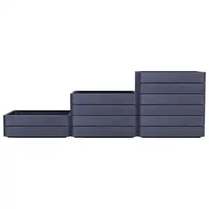 GARANTIA Hochbeet 'Ergo Vario 2 Wood' anthrazit/braun 120 x 75 x 80 cm