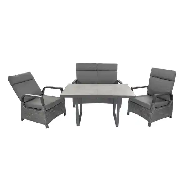 Bild 1 von bellavista® Dining-Lounge-Set 'Orlando' grau 4-teilig