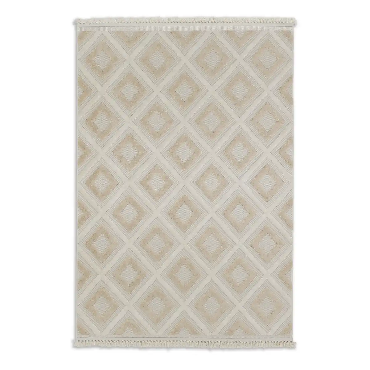 Bild 1 von Schöner Wohnen Kollektion In-& Outdoor-Teppich 'Summer' beige Quadrate 133 x 190 cm