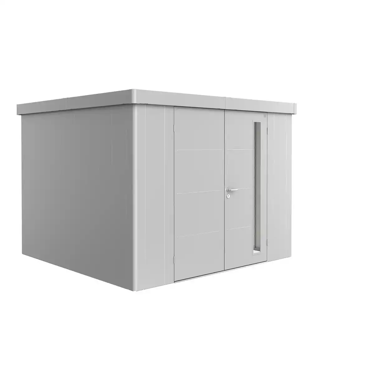 Bild 1 von Biohort Gerätehaus 'Neo 3C' silber-metallic 292 x 292 cm mit Doppeltür