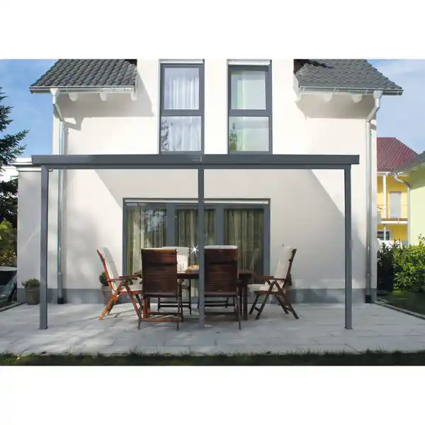 Bild 1 von Gutta Terrassenüberdachung 'Typ B' 426 x 306 cm anthrazit