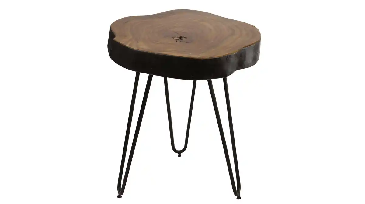 Bild 1 von Beistelltisch Sheesham gebeizt massiv rund 35 x 35 x 46 cm - SKIVA