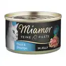 Bild 1 von Miamor Feine Filets in Jelly Thunfisch und Shrimps 24x100 g