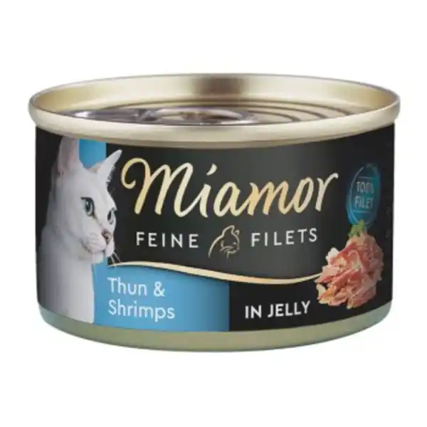 Bild 1 von Miamor Feine Filets in Jelly Thunfisch und Shrimps 24x100 g