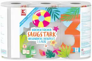 K-CLASSIC Küchentücher Saugstark Limited Edition »Sommer«, Packg. = 3 x 100 Blatt