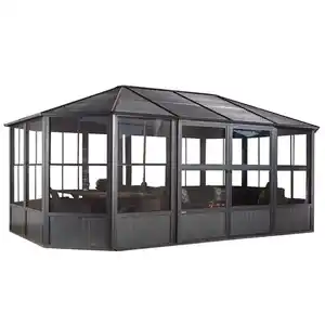 Sojag Pavillon 'Charleston' anthrazit 384 x 594 x 281 cm