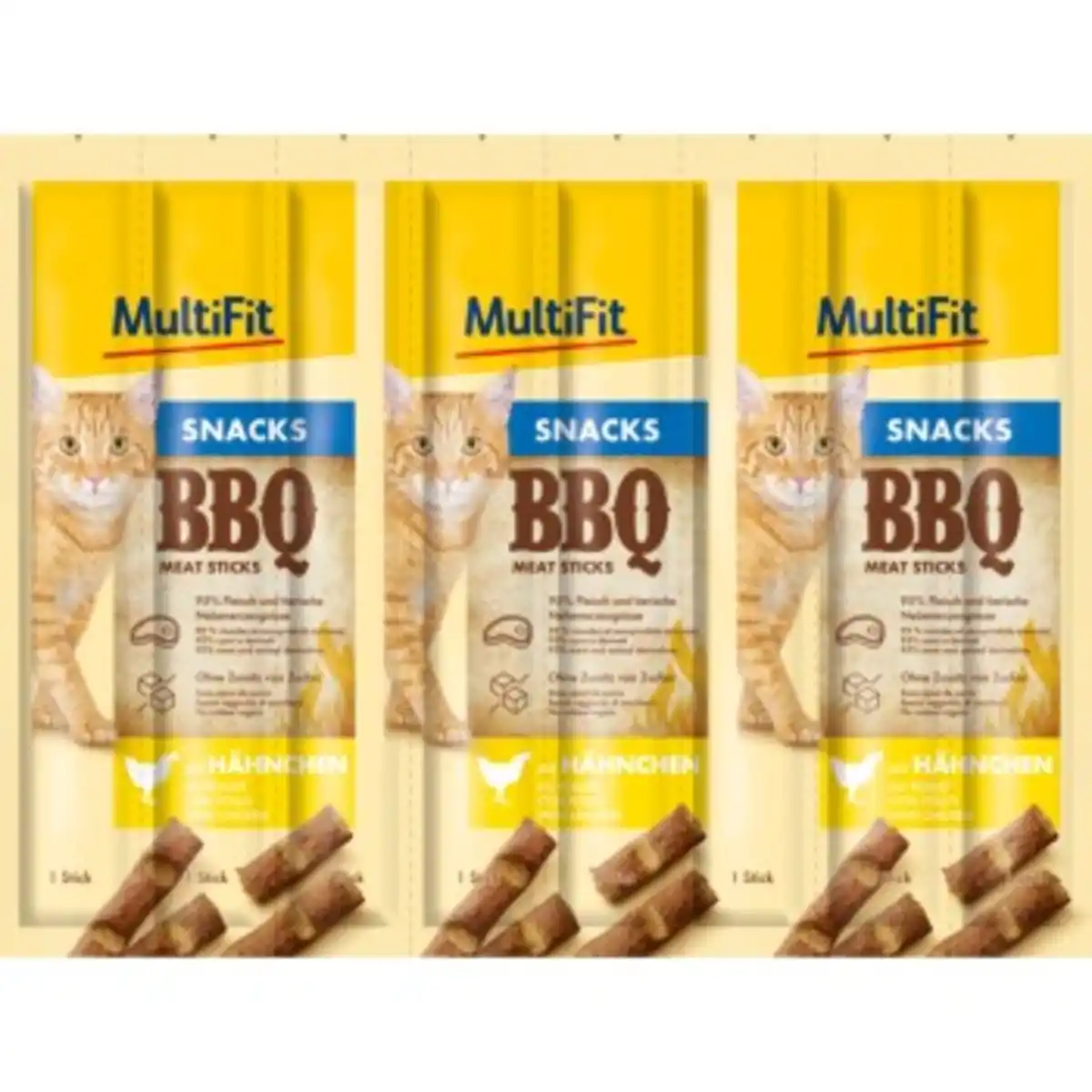 Bild 1 von MultiFit BBQ Meat Sticks 7x8x5g Hähnchen