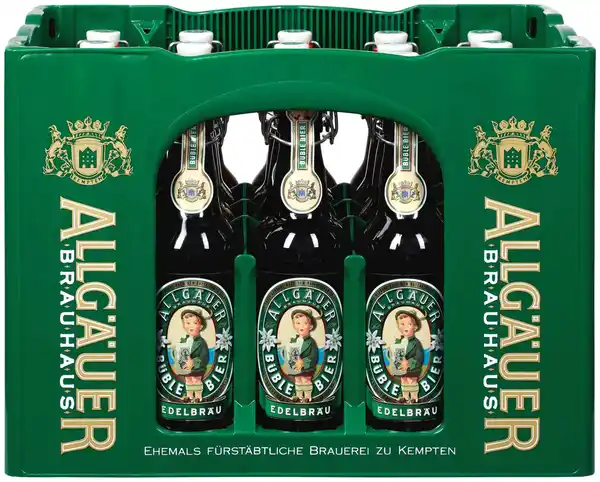 Bild 1 von ALLGÄUER BÜBLE BIER Edelbräu, Ka. 20 x 0,5-l-Fl.