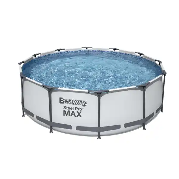 Bild 1 von Bestway Aufstellpool 'Steel Pro Max™' grau/weiß Ø 366 x 100 cm, Komplett-Set