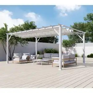 Paragon-Outdoor Pergola 'Florenz' weiß 350 x 505 x 236 cm