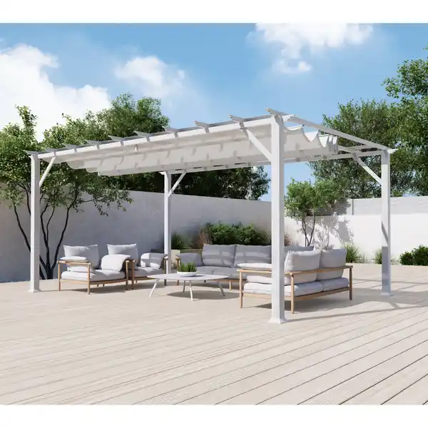 Bild 1 von Paragon-Outdoor Pergola 'Florenz' weiß 350 x 505 x 236 cm