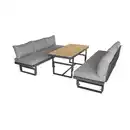 Bild 1 von bellavista® Lounge-Set 'Largo' schwarz/grau, 3-teilig