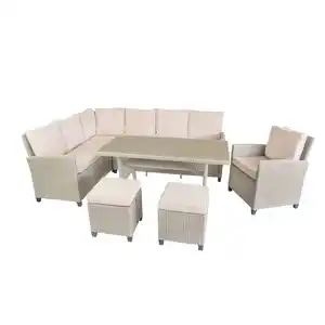 bellavista® Dining-Lounge 'Prato bicolor' beige/grau 6-teilig