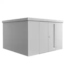 Biohort Gerätehaus 'Neo 4D' silber-metallic 348 x 348 cm mit Doppeltür
