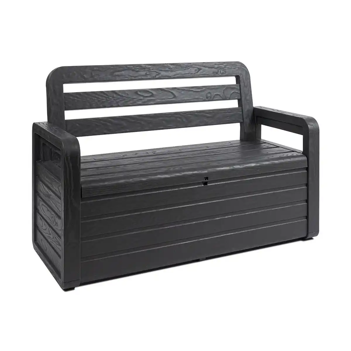 Bild 1 von Gartenbank 'Foreverspring' mit Stauraum anthrazit 132,5 x 58 x 89 cm