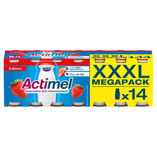 Bild 1 von DANONE Actimel XXL 14 x 100 ml, Erdbeere