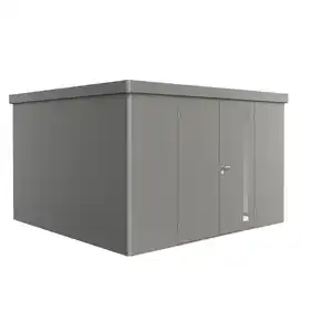Biohort Gerätehaus 'Neo 4D' quarzgrau-metallic 348 x 348 cm mit Doppeltür