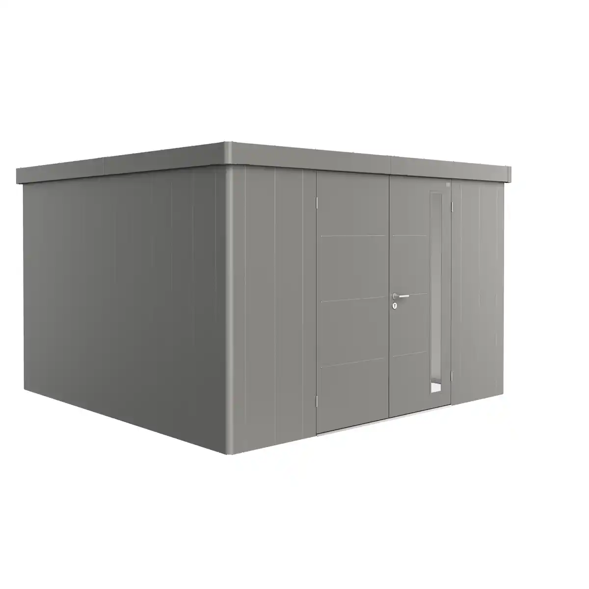 Bild 1 von Biohort Gerätehaus 'Neo 4D' quarzgrau-metallic 348 x 348 cm mit Doppeltür