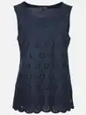 Bild 1 von Damen Top mit Lochstickerei Marine