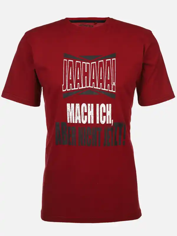 Bild 1 von Herren Arbeitsshirt mit Frontspruch Rot