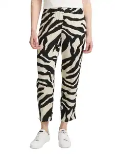 Damen Schlupfhose im Animalprint Beige