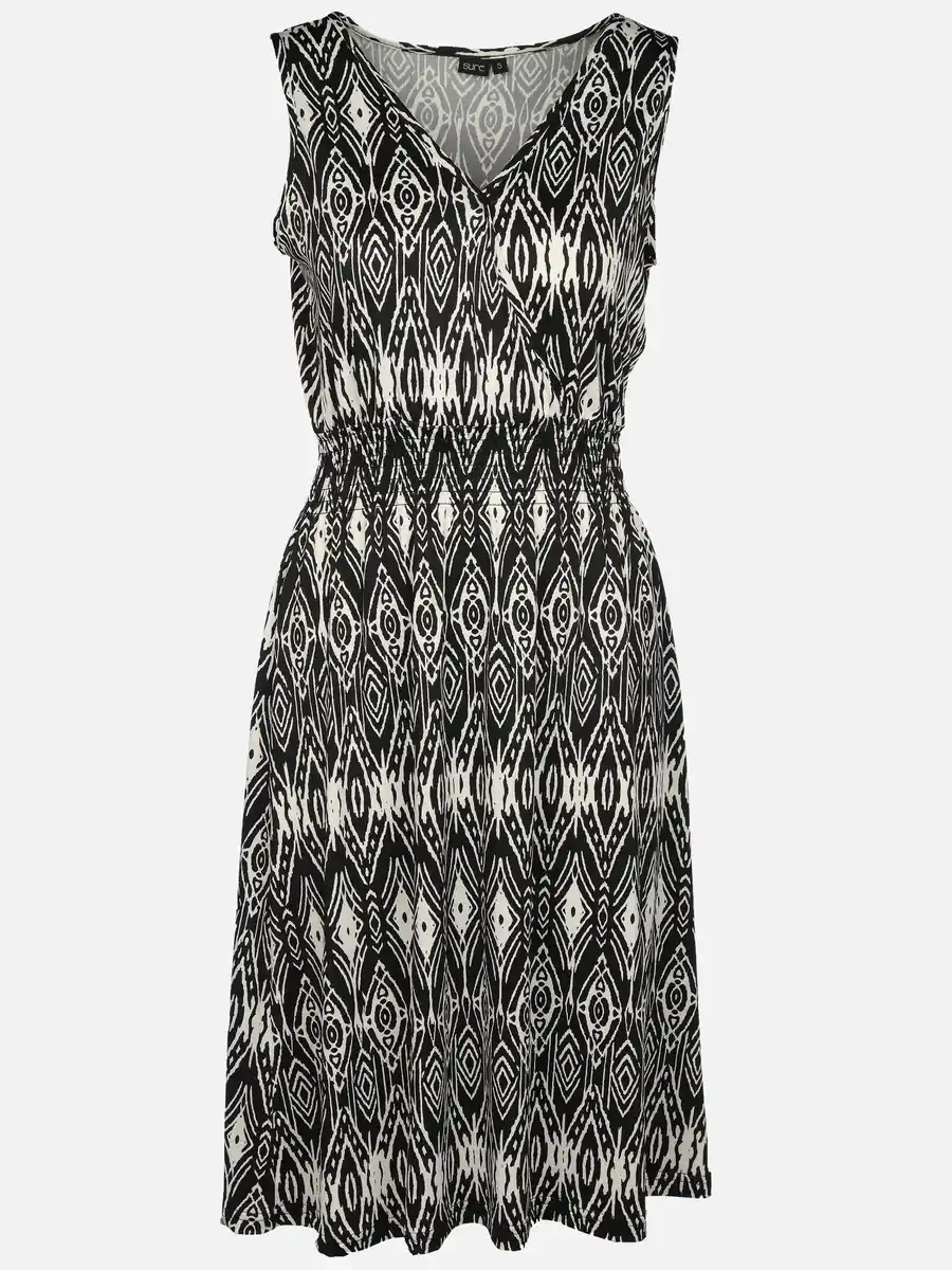 Bild 1 von Damen Jerseykleid mit Blätterprint allover Schwarz