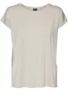 Vero Moda VMAVA PLAIN SS TOP GA Shirt Beige