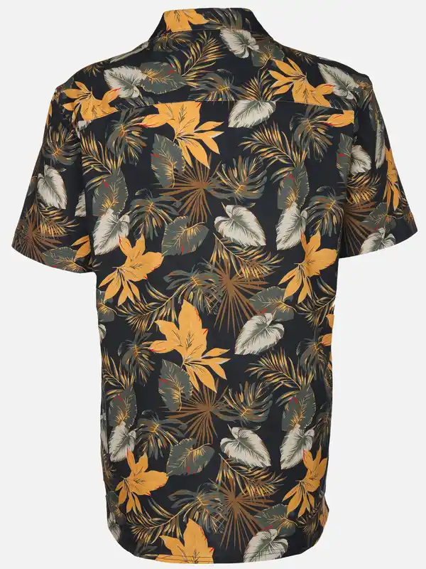Bild 2 von Herren Resorthemd mit kurzem Arm und Alloverprint Blau