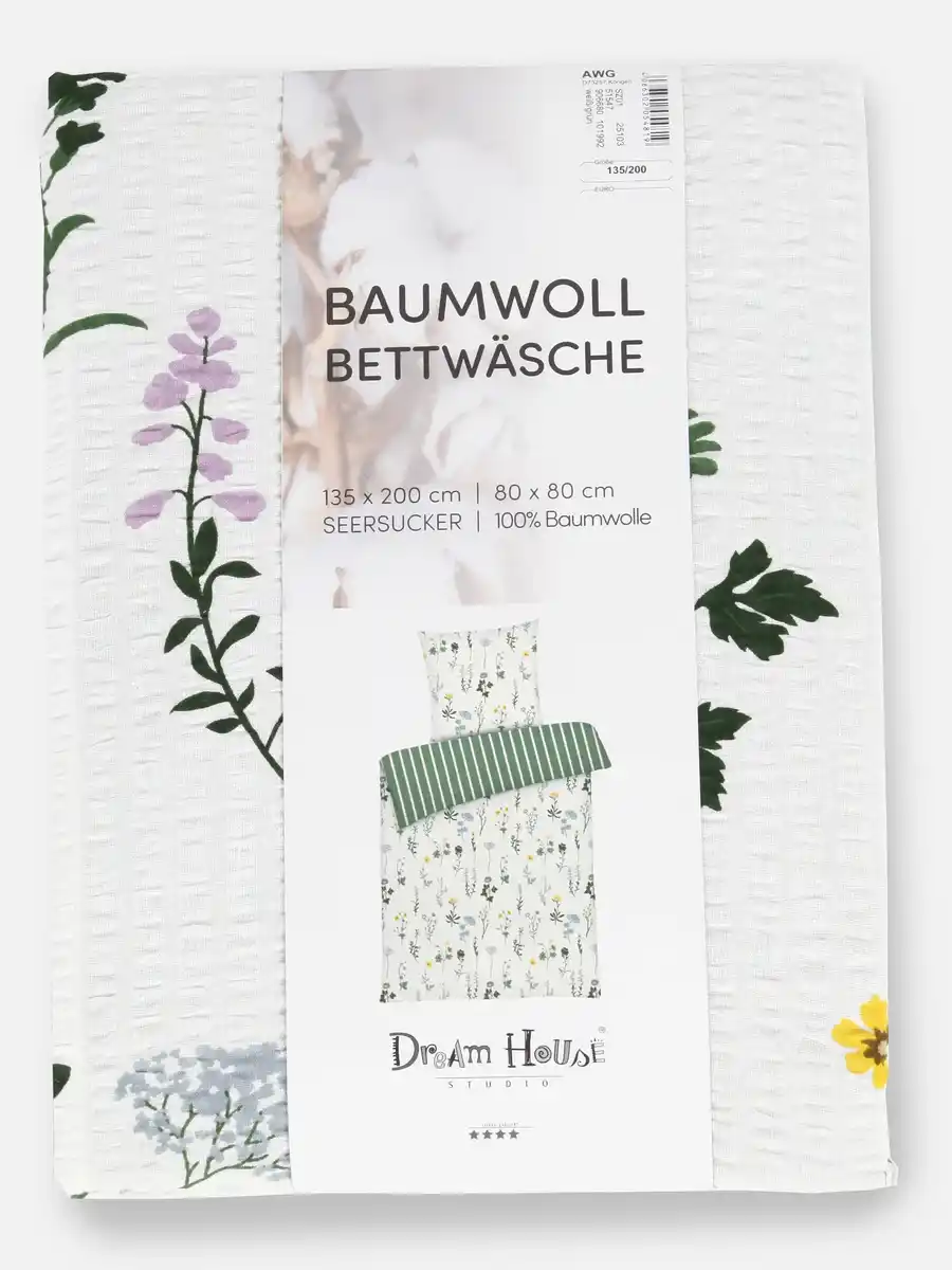 Bild 2 von Seersucker Bettwäsche, 135x200cm Weiß