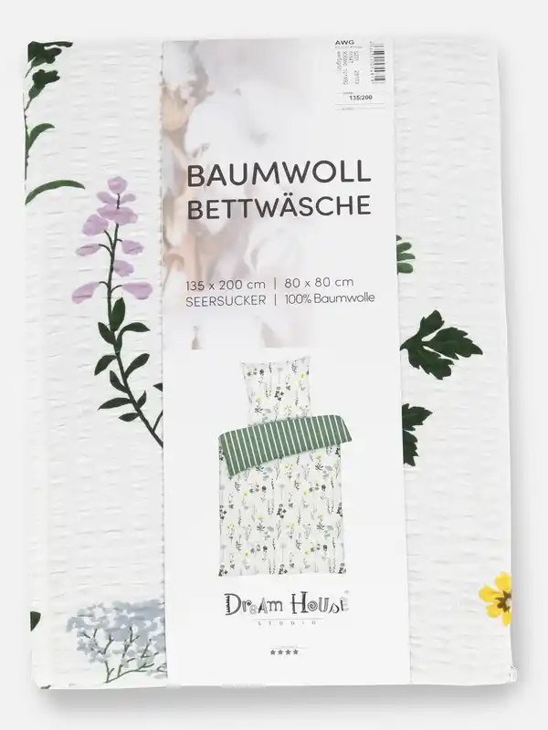 Bild 2 von Seersucker Bettwäsche, 135x200cm Weiß