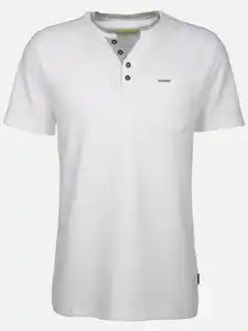 Herren Shirt mit Rippstruktur Weiß