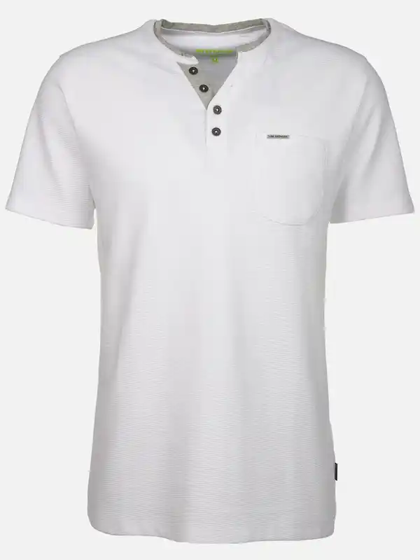 Bild 1 von Herren Shirt mit Rippstruktur Weiß