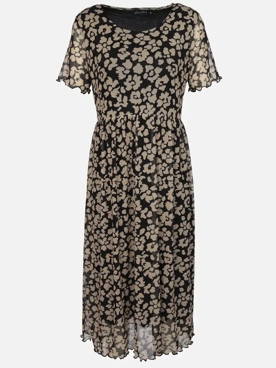 Bild 1 von Damen Meshkleid mit Alloverprint Schwarz