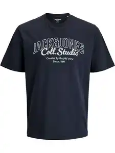 Herren JJMAKOTO TEE SS CREW T-Shirt Blau