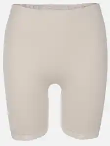 Damen Longpant mit Spitzenbesatz Weiß