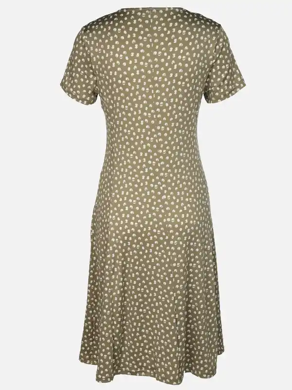 Bild 2 von Damen Jerseykleid mit Alloverprint Oliv