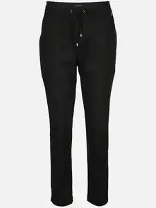 Damen Hose aus Leinenmix Schwarz