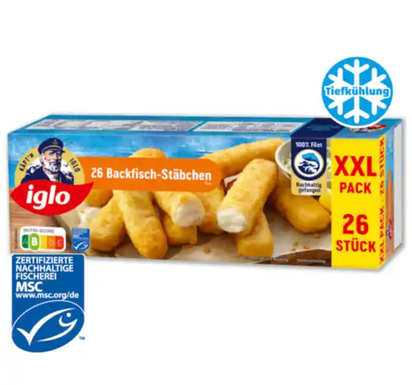 Bild 1 von IGLO Backfisch-Stäbchen XXL*