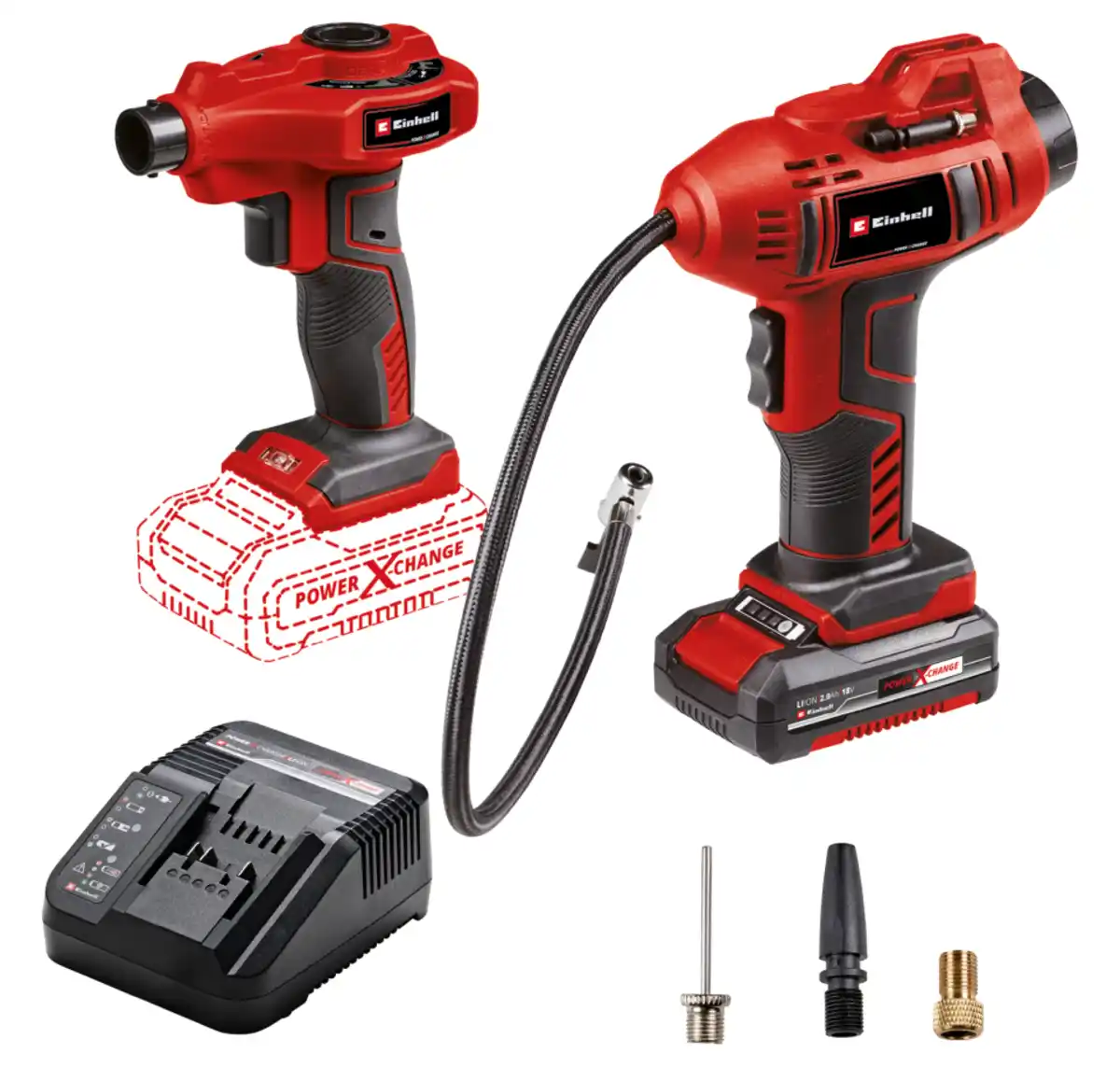 Bild 1 von Maschinen-Set Akku-Luftpumpe »CE-AP 18 Li« und Akku-Autokompressor »CE-CC 18 Li«-Kit