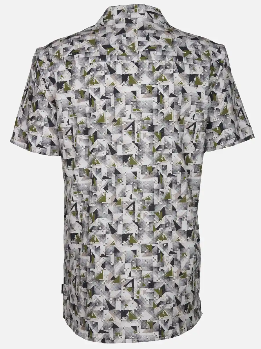 Bild 2 von Herren Resorthemd mit kurzem Arm und Alloverprint Oliv