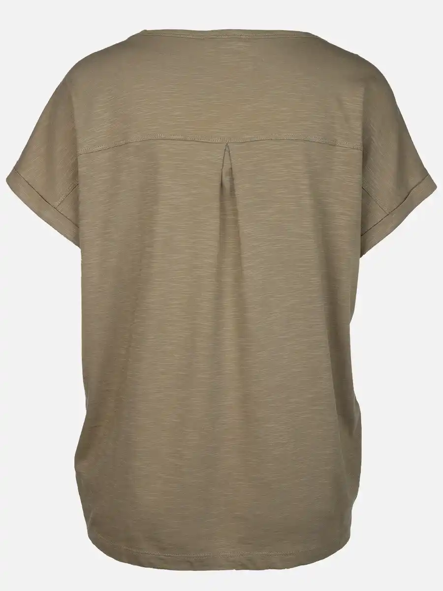 Bild 2 von Damen T-Shirt mit Glitzerfrontprint Oliv